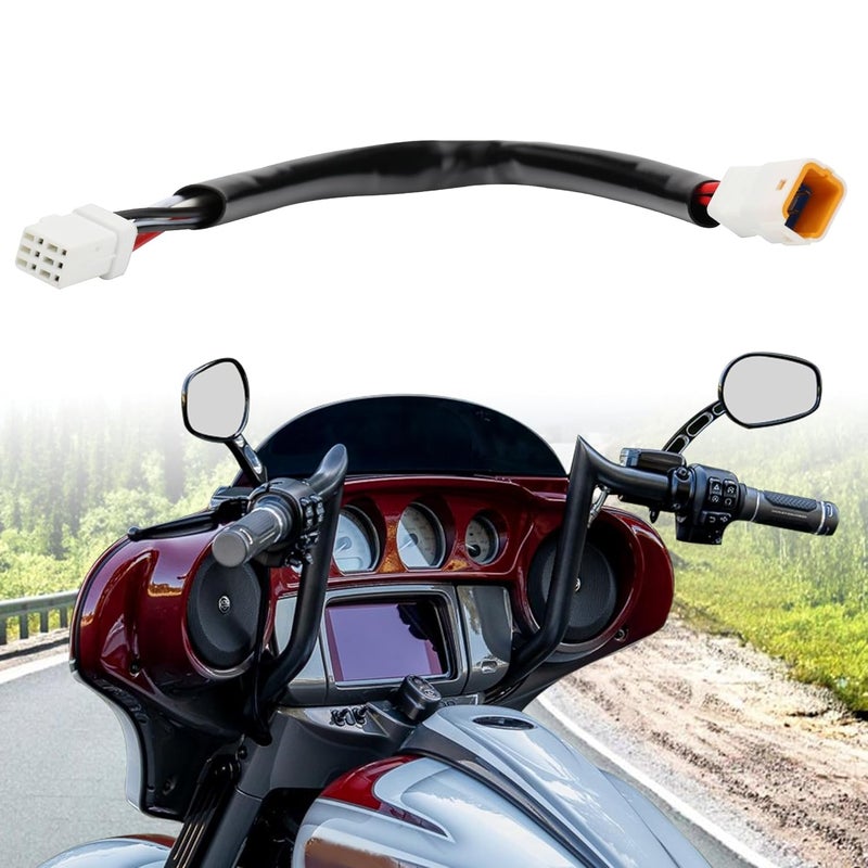 TIGERSGATE 8 Inch Throttle-by-Wire Wire Extension Harness for 2016-2023 Harley Touring Softail Ape Hangers (Extending Stock Short Wires) - Image 1